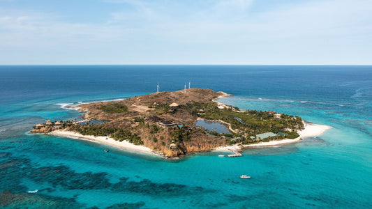 Necker island drone photo
