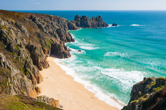 Amazing beach hidden between mountains