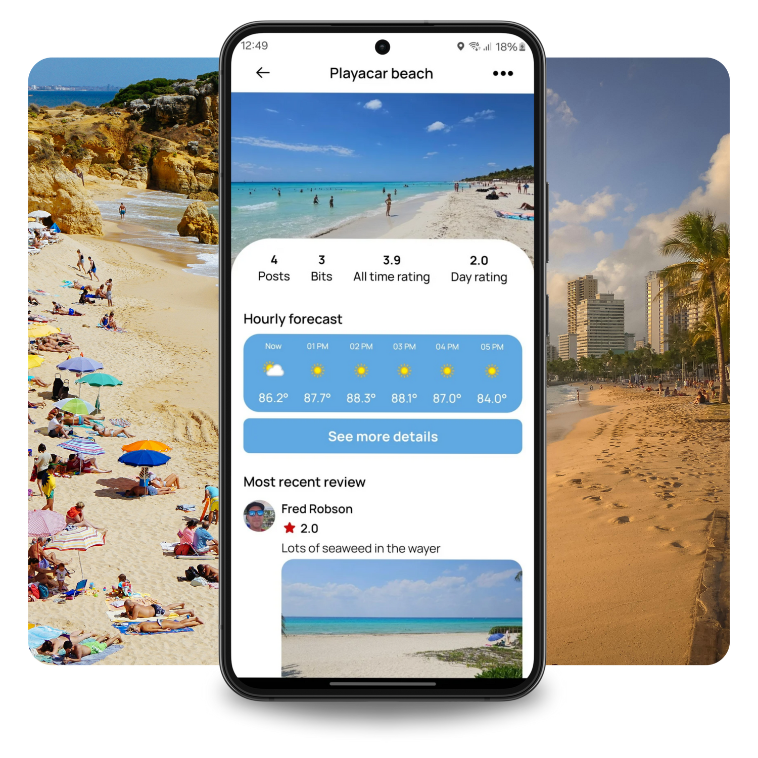 beachday app beach review feature