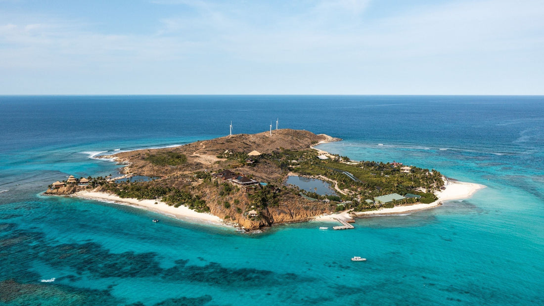 Necker island drone photo