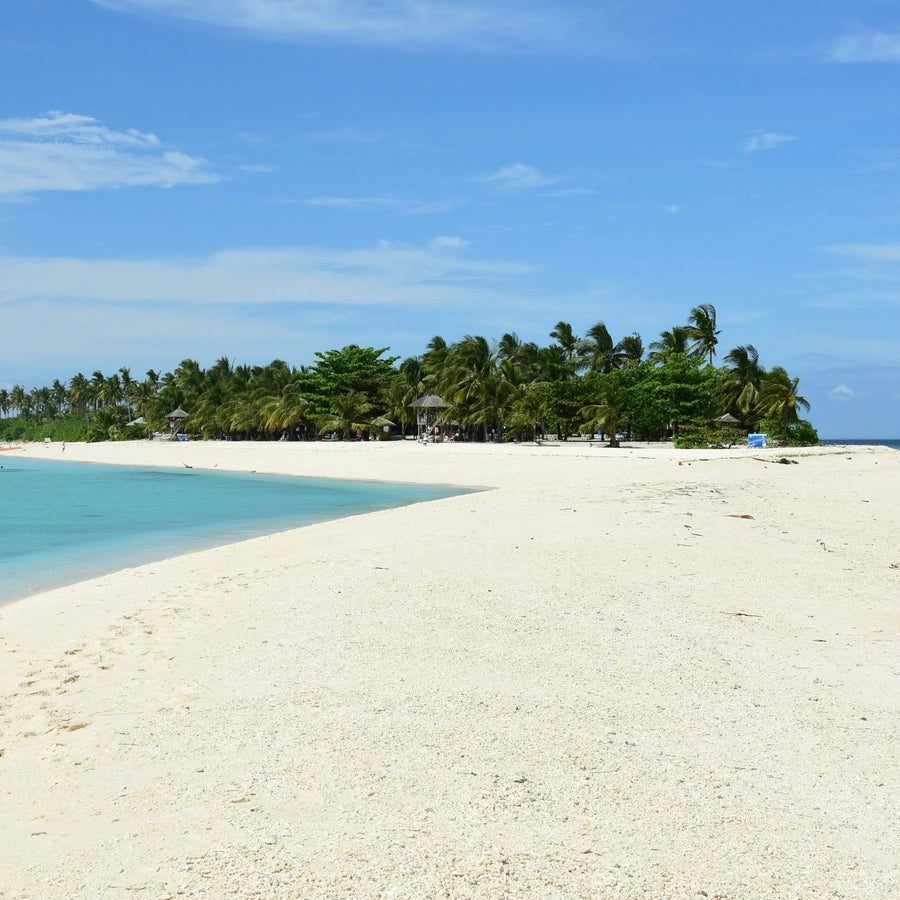 white sand blue water beach 