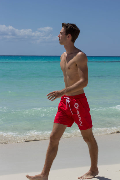 Signature Beachday™ Red Swim Trunks