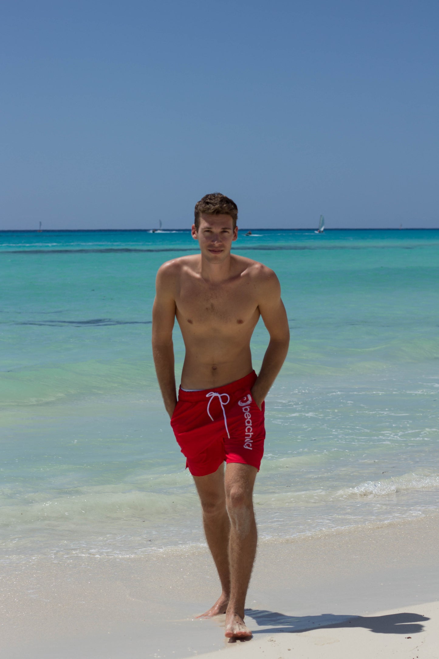 Signature Beachday™ Red Swim Trunks