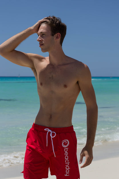 Signature Beachday™ Red Swim Trunks